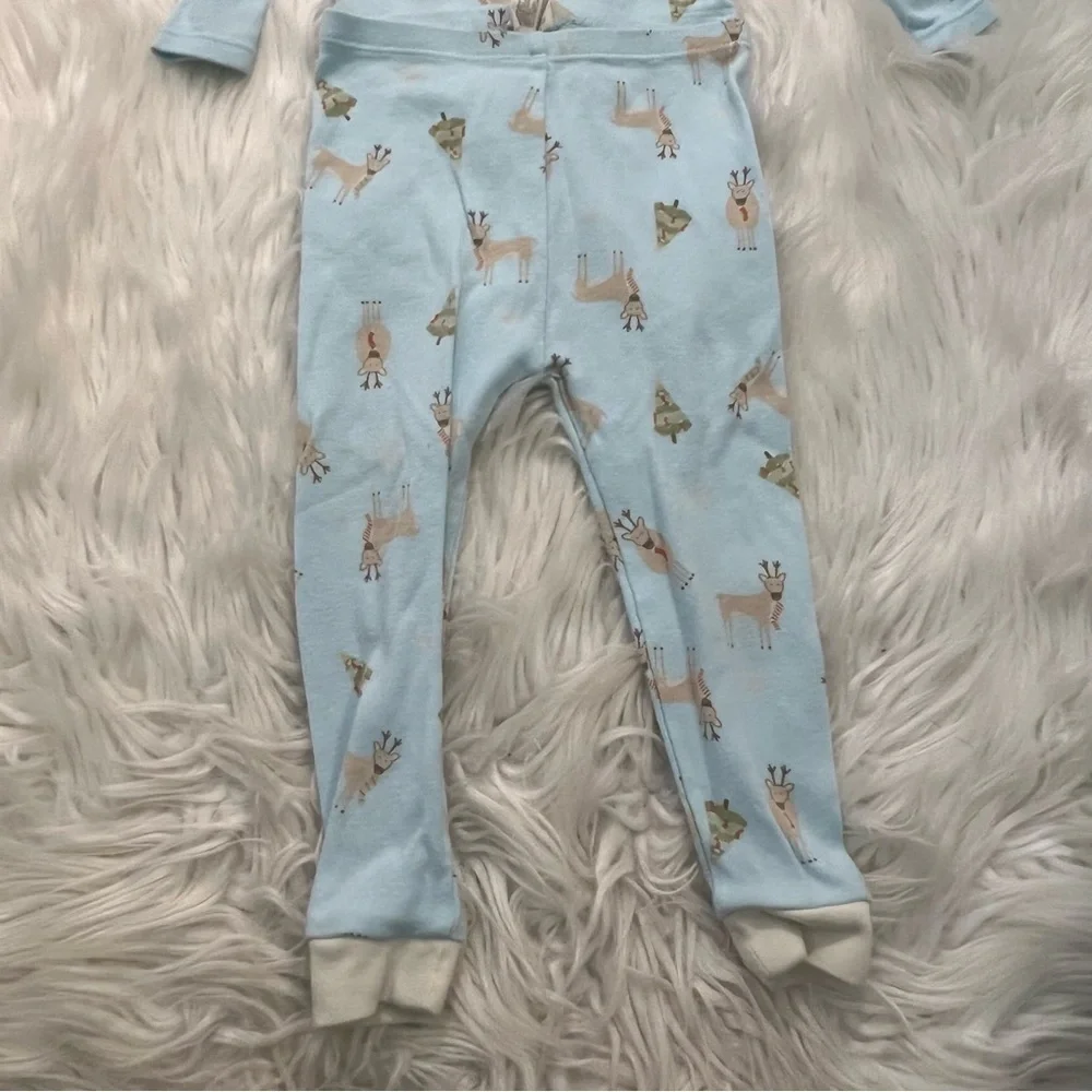 George Kids Pajama Set Light Blue Christmas